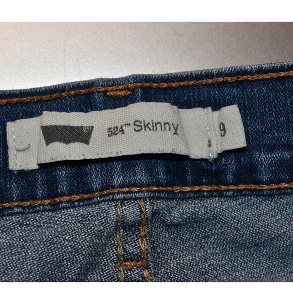 Levi's 524 Skinny Women's 9M (29x32) Distressed Light Wash Denim Jeans - Picture 5 of 10